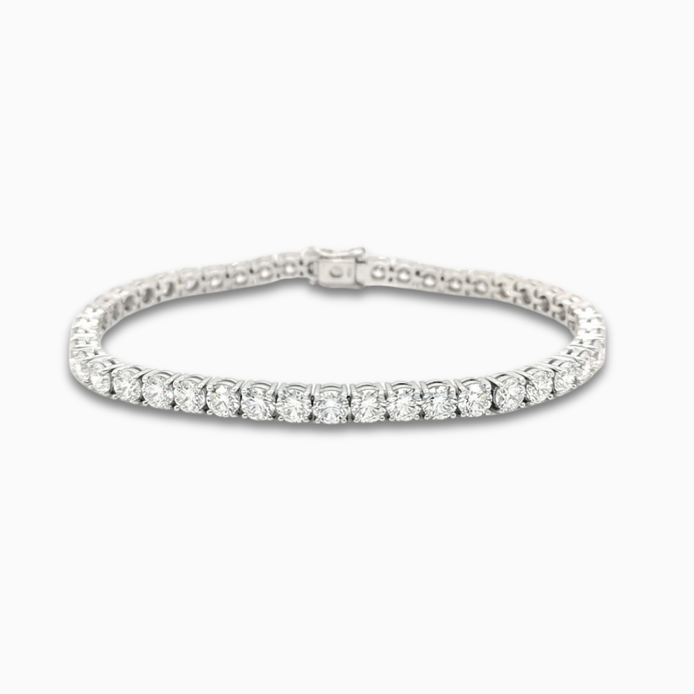 18ct white gold 11.27ct lab grown diamond tennis bracelet, hand-finished in Brisbane