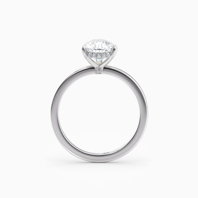 The Alicia pear shaped lab grown diamond engagement ring with hidden halo, hand-crafted in Brisbane